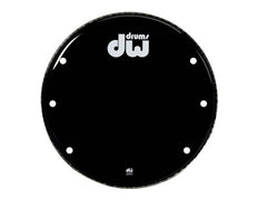 DW 24" Bass Drum Resonant Head Gloss Black Vented