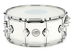 DW Design Series 6x14 Snare Drum Gloss White
