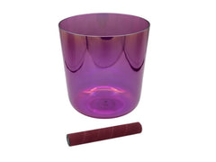 Sela Percussion 6.75” Infinity Crystal Singing Bowl in C4 440 Hz Magenta