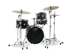 DW Design Series Mini Pro 4 Piece Shell Pack Black Satin DDLM1604BL