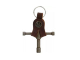 A&F Raw Drum Key w/ Leather Holder